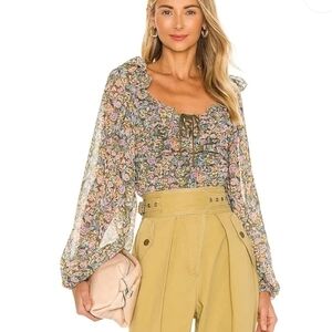 NWT Free People floral top blouse